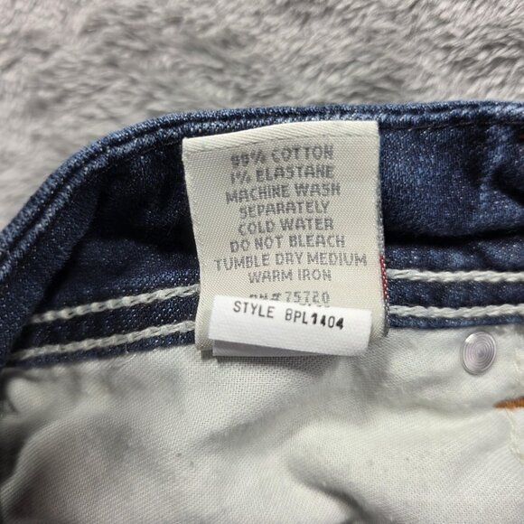 BKE Denim Stella Jeans Womens 26 Blue Straight Leg Raw Hem Stretch Style BPL1404 - Picture 12 of 12